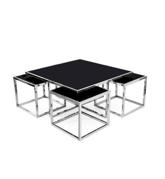COFFEE TABLE SILVER JOSEPHINE - MIOMILLY HOME