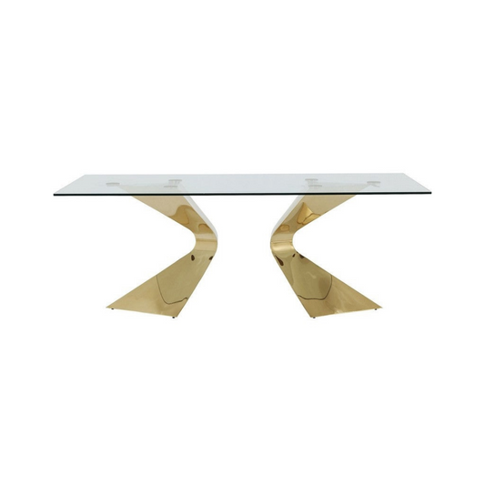 DINING TABLE GOLD VITRUM