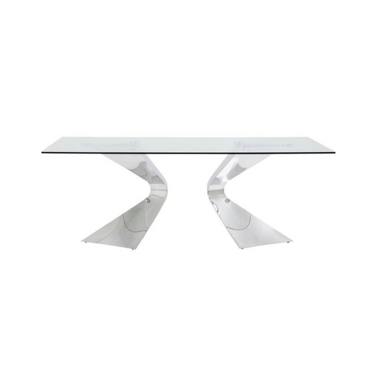 DINING TABLE SILVER VITRUM