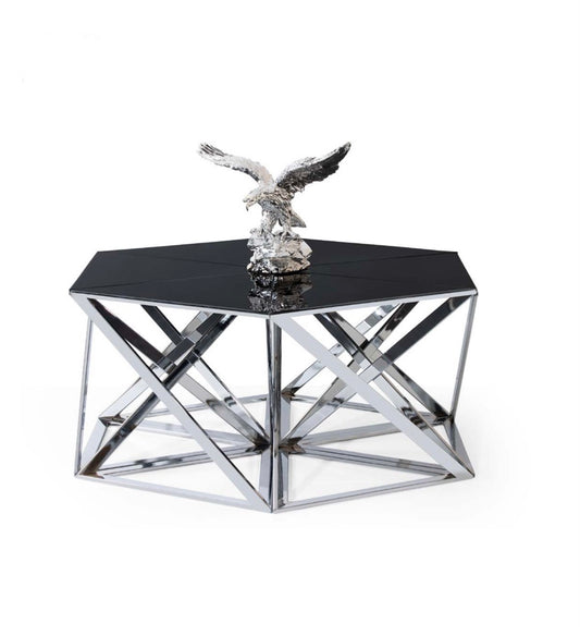 COFFEE TABLE SILVER YASSMINE - MIOMILLY HOME